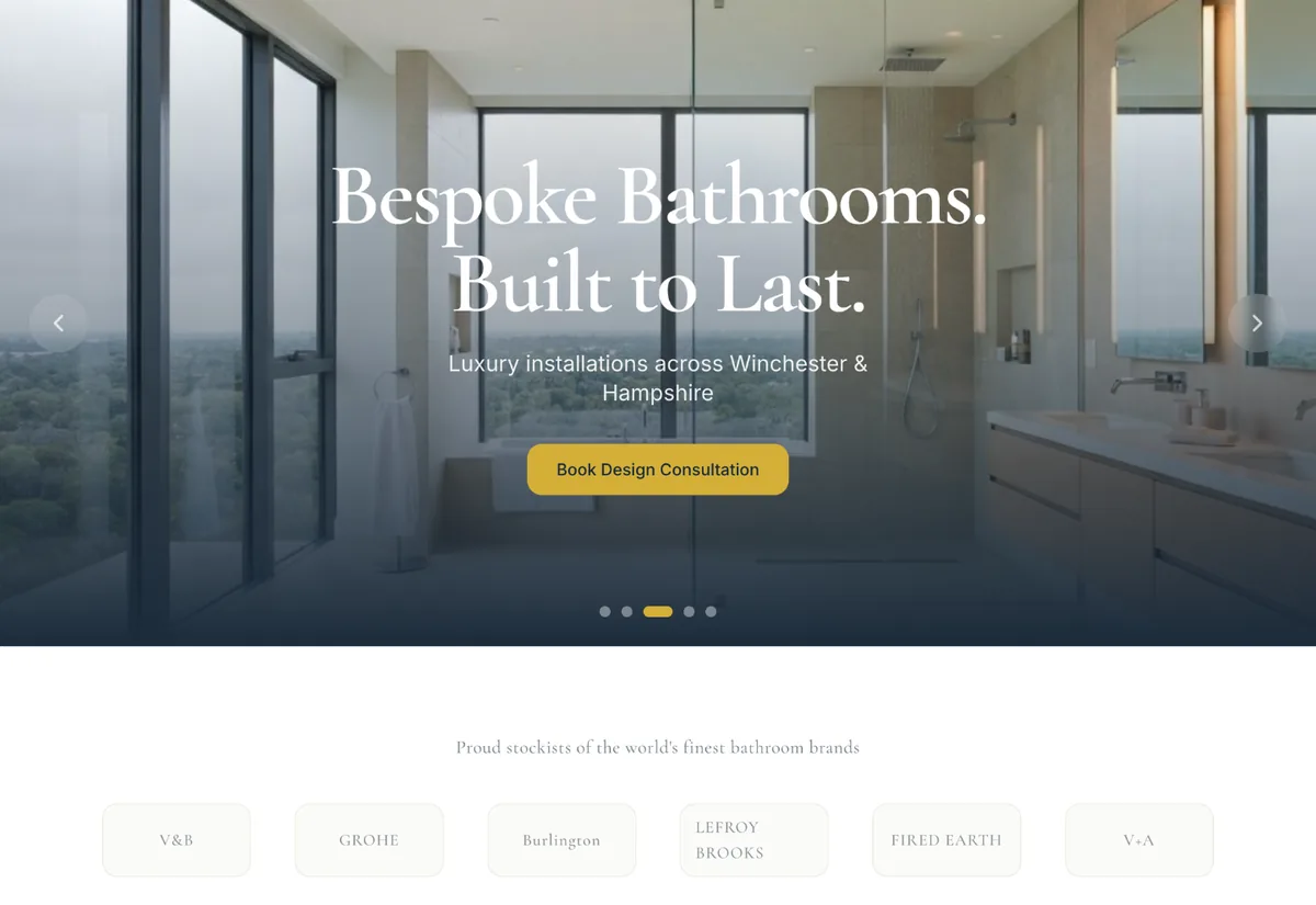 Bathroom Fitter demo site preview